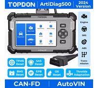 TOPDON AD500 OBD2 diagnosis coche multimarca con 4 Sistemas y 6 Funciones de Reinicio, Sistema de Motor ABS SRS Transmisión, reinicio para aceite/SAS/TPMS/ETS/BMS/freno, Actualización gratuita de WiFi
