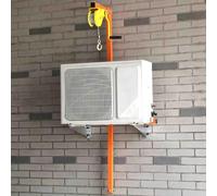 Herramientas de elevación de aire acondicionado, soporte de montaje con cabrestante manual, capacidad de 150 kg, cuerda de 20 m para un desmontaje eficiente e instalación