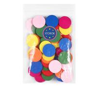 Herramientas de enseñanza de discos de madera redondos para niños, 4 discos de aprendizaje coloridos