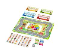 Herramientas de enseñanza de matemáticas de jardín de infantes - juego de mesa de rompecabezas de matemáticas, parada de autobús matemáticas mesa de rompecabezas juego educativo de viaje viaje de