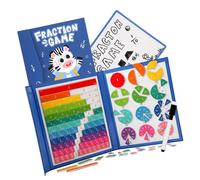 Herramientas de fracción de matemáticas discos interactivos y azulejos ayuda de aprendizaje para estudiantes y educación en el hogar rompecabezas magnético para educación en el hogar