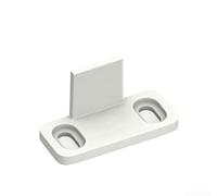 Herramientas de guía de piso para puertas correderas de granero, funciona con instalaciones de puertas de bypass y bolsillo para reducir el movimiento lateral y el tambaleo (blanco)