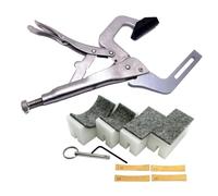 Herramientas De Guitarra Luthier Herramienta De Inserción De Prensa De Trastes Portátil Para Diapasón Con 4 Insertos De Radio Juego De Reparación De Luthier De Guitarra, Palanca De Liberación Soporte