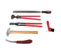 Herramientas de Herrador, Selección de Casco para Caballos Timbres de Pezuña de Cabra de 6 Piezas Caballero Profesional Hool Tobrier Toat Nail Herrier Hool Alagado de Altavo para Pig Sheep