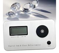 Herramientas de identificación de probadores de Joyas, probador de Joyas de Alta precisión de 0.001, refractómetro de Piedras Preciosas con Pantallas LCD, para joyería, Oro, Plata y Diamantes