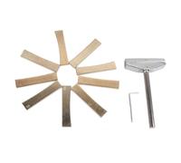 Herramientas de instalación de mango de guitarra | 9 - Kit de inserciones Caul para Luthiers | Juego de herramientas de prensa de traste/incrustación consistente | Construcción de aleación