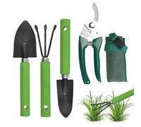 Herramientas de jardín con bolsa de acero inoxidable mano podadora pala | Juego de herramientas de jardín, bolsa de almacenamiento portátil para herramientas manuales, accesorios resistentes a la
