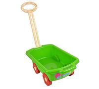 Herramientas de jardín para niños carretilla jardín niños juguete arena caja de arena con mango carretilla (verde)