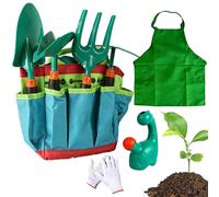 Herramientas de jardín para niños - Juego de 9 cucharas para Plantas y regaderas, Juego de Excavadora de Duradera para Exteriores, para niños, Granja, guardería, Patio, balcón, césped, Actividad