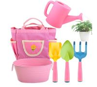 Herramientas de jardín para niños, Kids Garden Tools Set | 6X Herramientas de jardín para niños con riego Lata,Pensamiento Creativo para jardinería para niños