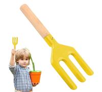 Herramientas de jardinería para herramientas de playa de madera con mango, conjunto de herramientas de jardín con pala y horquilla, para niñas y niños desherbáceos y plantas jardín al aire libre