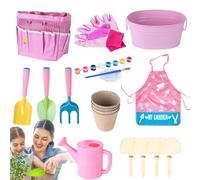 Herramientas De Jardinería Para Niños, Juego De Jardinería Para Niños | 20 X Garden Tool Game, Kit De Jardinería Divertido, Juguete De La Infancia Al Aire Libre Con Ducha, Pala, Ras