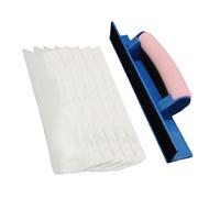 Herramientas de lijado, lijadora Handel, agarre ergonómico, construcción ligera, tamaño compacto, cuerpo ABS, juego de lijado para principiantes, manualidades, obras de arte, muebles, pared, 11.81 x