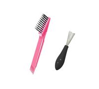 Herramientas de Limpieza de Cepillo de Pelo para eliminar el pelo de cepillos y peines,Cepillo de Limpieza Peine Mini Removedor de Cepillo de Pelo con alambre de metal (big pink)