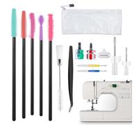 Herramientas de Limpieza de Máquinas De Coser | Cepillo De Doble Cara | Destornillador para Máquina de Coser con de Almacenamiento - Adecuado Para Usar En Reparación, Relleno, Verano, Sala de