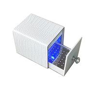 Herramientas de manicura, caja de almacenamiento de luz azul, limpiador de taladro de arte, portátil, enchufable para artistas de arte en casa, 4 colores