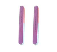 Herramientas de manicura Paquete de 2 Normas de clavos Cuchillo Striegue de lijado de seis lados Herramientas de manicura Policero de uñas de doble cara Color aleatorio