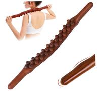 Herramientas de masaje de madera 31 cuentas de masaje Roller Guasha Guasha Roller de madera Masajera de drenaje linfático para la formación del cuerpo, alivio del dolor muscular, masajeador de drenaj