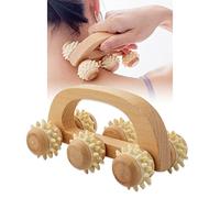 Herramientas de masaje de terapia de madera, masajeador de rodillo de madera de mano anti celulitis, herramienta de drenaje linfático, alivio de masajeador de tejido profundo para músculos doloridos