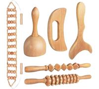 Herramientas de masaje maderoterapia | Set de Drenaje Linfático for Esculpir el Cuerpo, Kit Maderoterapia for Anticelulítico(6Pcs)