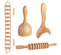 Herramientas de masaje maderoterapia | Set de Drenaje Linfático for Esculpir el Cuerpo, Kit Maderoterapia for Anticelulítico(4Pcs6)