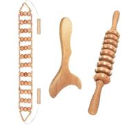 Herramientas de masaje maderoterapia | Set de Drenaje Linfático for Esculpir el Cuerpo, Kit Maderoterapia for Anticelulítico(3Pcs2)