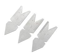 Herramientas de medidor de centro | 3 piezas Herramientas de corte de torno - Medidores de rosca de acero inoxidable - Para tareas de taller mantenimiento de equipos de construcción de modelos