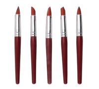 Herramientas de Modelado de Arcilla para Cerámica DIY Rojo | Mango de Madera y Tubo de Aluminio, Silicona, Fácil de Guardar y Limpiar, para Familia y Amigos