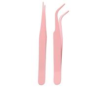 Herramientas de pegatinas para álbumes de recortes - 2 pinzas rectas y codo de color sólido, pinzas de acero inoxidable puntiagudas, pinzas para pegatinas de scrapbook, pinzas para manualidades para