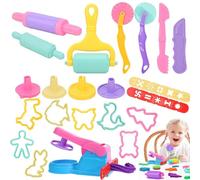 Herramientas De Plastilina,Arcilla Moldes Y Cortadores,Juguete De Arcilla para NiñOs 22PC Accesorios De Plastilina Set De Regalo De Juguete para Modelar Extrusoras Juguetes para Niño