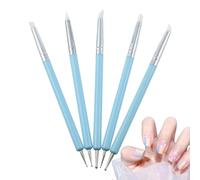 Herramientas de puntuación de - 5 bolígrafos de puntuación de doble punta para diseños creativos | Aplicadores de punta de silicona multisilicona para polaco, cerámica y detalles | Kit de manicura p