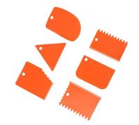 Herramientas de Raspador de Arcilla de Plástico Naranja Versátil para la Elaboración de Bricolaje - Juego de 6 con un Cómodo para Esculturas y Proyectos de Modelado de Arcilla Suave