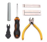 Herramientas de reparación de Guitarra Juego De Herramientas Para Cambiar Cuerdas De Guitarra, Herramientas De Pulido Para El Cuidado De Los Trastes, Juego De Herramientas Para Guitarra, Junta De Pied