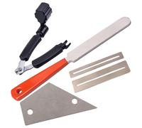 Herramientas De Reparación De Guitarra Regla Niveladora De Trastes Para Guitarra Piedra De Afilar Juego De Herramientas De Reparación De Guitarra De Acero Inoxidable(170g)