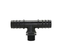 Herramientas de sistema de riego de jardinería Macho a 1/2 pulgadas macho a 25 mm Manguera de jardín conector T Distribuidor DN20 manguera de agua de 2 maneras T-25 de la lengüeta del conector