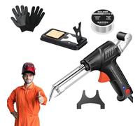 Herramientas de soldadura láser industrial con calentamiento interno, juego de pistola de soldar multifunción, calor interno del soldador, eliminación de óxido, corte y soldadura (Black-3pcs Set)