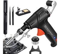 Herramientas de soldadura láser industriales calentadas por interiores, Pistolas De Soldadura Set de 60w, pistola de soldadura láser 3 en 1, lápiz de soldadura láser para eliminación de óxido (Negro)