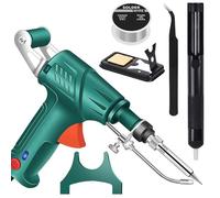 Herramientas de soldadura láser industriales con calentamiento interno, juego de pistolas de soldadura multifunción, soldador automático con cable (Green,Internal Heat)