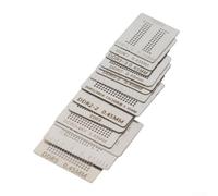 Herramientas de soldadura para plantillas de reballing, soporte de plantillas de acero inoxidable con resistencia directa al calor, compatible con bolas de soldadura de 0,45 mm y memoria (14 piezas)