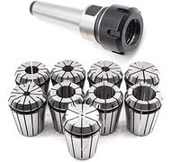 Herramientas de torneado MTA2 MTA3 MTA4 MTB2 MTB3 MTB4 ER16 ER20 ER25 ER32 Portaherramientas de cono morse + 9 piezas Pinzas de resorte para herramientas de torno de fresado CNC Mandril de torno (Diám