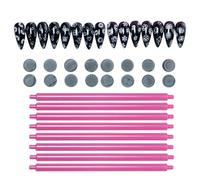 Herramientas de uñas - 8 PC Stamp Pen | Cabezales de sello de silicona - Juego de arte de uñas de cabeza doble | 16 Consejos reemplazables para el diseño de manicura de bricolaje creativo | Kit de est