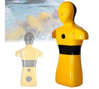 Herramientas didácticas para la prevención de ahogamientos: maniquí de entrenamiento para rescate acuático que simula una piscina, playa y río. Modelo de entrenamiento para salvar vidas(Yellow)