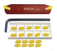 Herramientas eficientes para el paquete del cortador del surco SPB326 con los insertos del carburo 20PCS conveniente para los diversos materiales