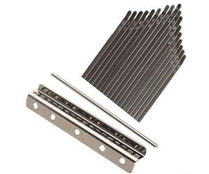 Herramientas esenciales para músicos Juego completo de piezas Kalimba de 17 llaves, puente y silla