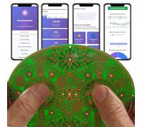 Herramientas espirituales y regalos de meditación y atención plena para aliviar el estrés y sanar; Placa portal de cobre de geometría sagrada de Powerforms, de 14,6 cm x 10,8 cm (5,75” x 4,25”)