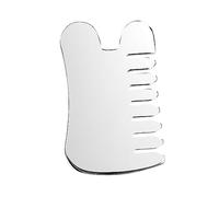 Herramientas Gua Sha, Herramienta De Masajeador De Acero Inoxidable, Para Raspador De Masaje Facial Cuidado De La Piel Facial Masaje De Cabeza Peine Belleza Cuidado De La Piel Guasha Board,Cóncavo