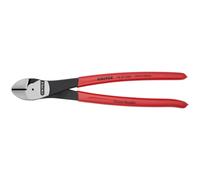 Herramientas KNIPEX - Alicates de corte diagonal de alta palanca, ngulo de 12 grados (7421250SBA), color rojo, 10 pulgadas