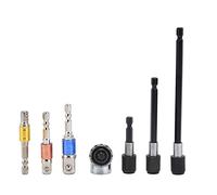 Herramientas manuales eléctricas de grado de impacto, juego de adaptador de taladro de varilla de extensión de vástago hexagonal con casquillo magnético, acero al cromo vanadio