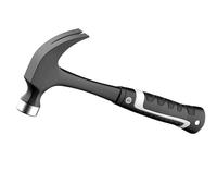 Herramientas Martillos,Martillo de carpintero, Martillo de garra recto para construcción, martillo de marco, cabeza de acero al carbono amortiguadora palo de goma para carpintería doméstica