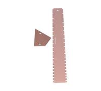 Herramientas Medidoras para Guitarra, Regla de Aluminio Plateada para Nivelar Trastes y Medir Mástil, Set de 2 Piezas - Material Antioxidante, Portátil y Ligero, Para Guitarra (Clima)